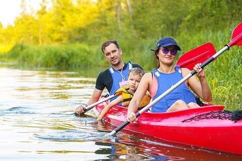 Kayak Poland Lubusz on the Pliszka River