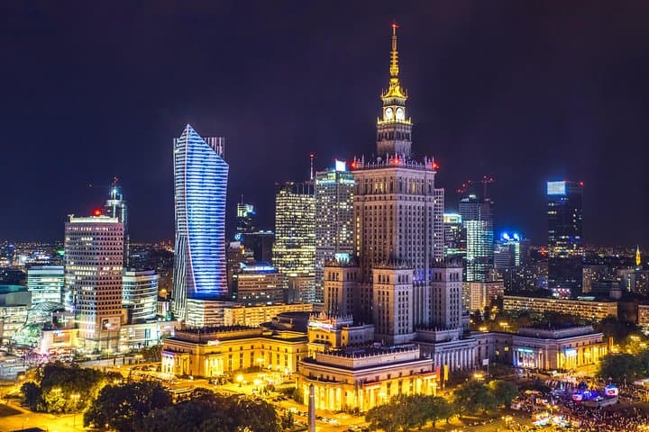City Center with Palace of Culture and Science, from Warsaw Tourist Organization archive