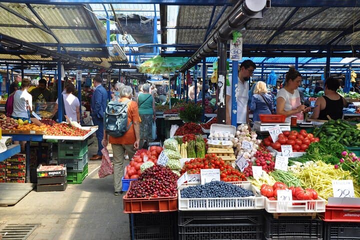 Visiting the local farmer's market