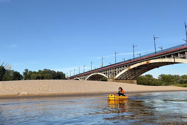 Packrafting / Kayaking Vistula River, Warsaw