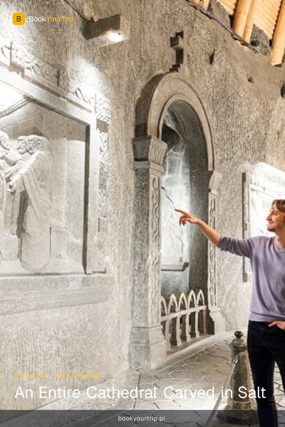 Underground chapel and salt chambers at the Wieliczka Salt Mine