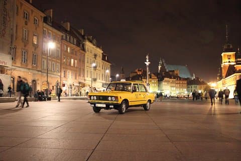 Retro Fiat 125p in the Old Town