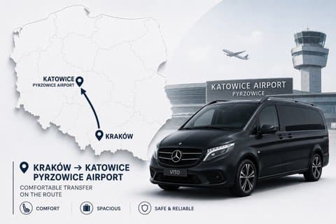 Kraków to Katowice Airport Transfer Best Value