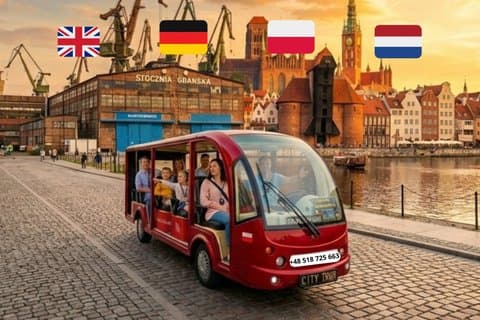 GDANSK City Tour by Golf Cart Live Guide & City Sightseeing 60min
