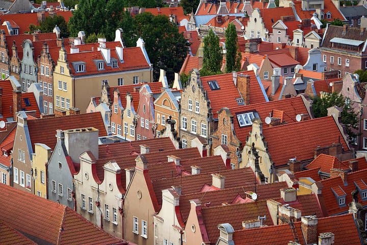 One day, private city tour to Gdansk and Malbork from Warsaw by express train