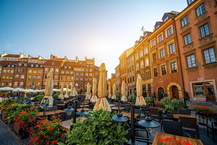 Warsaw Afternoon, panoramic view, guided, public city tour with pick up&drop off
