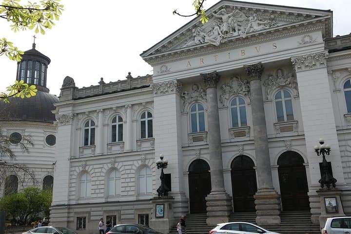 The Zachęta Gallery and St. Trinitatis Evangelical Augsburg Church