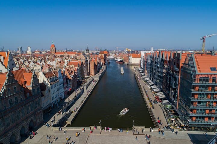 Cruises on the Motlawa River by a luxury catamaran - Gdańsk from the water side