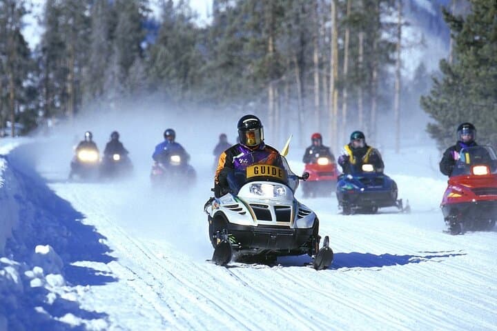 Snowmobile in the mountain