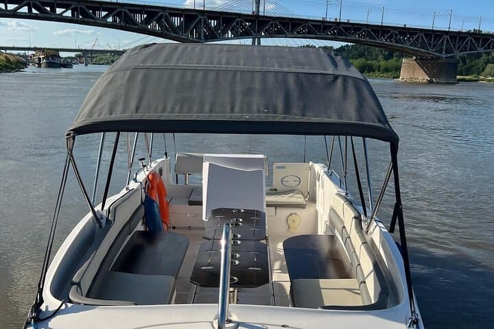 RT5 motorboat on calm waters - peace, tranquility, and connection with nature – cruising on our RT5 boat is pure pleasure.