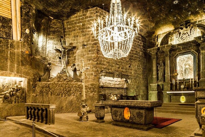 Wieliczka Salt Mine Live Guided Tour with Miners Lift & Pick-up