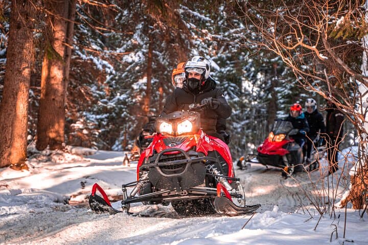 Zakopane: 3 hours Snowmobiles Guided Tour with bonfire and meal