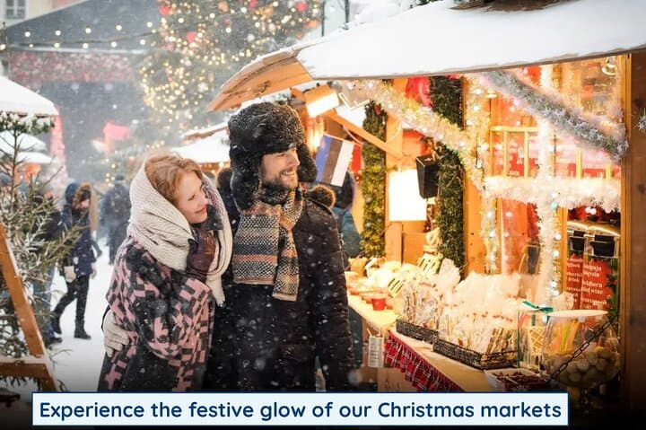 Experience the festive glow of our Christmas markets