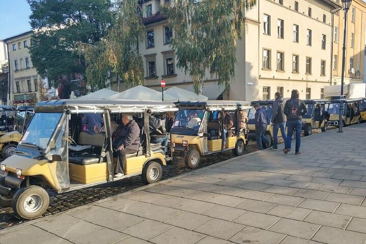 Krakow: Jewish Quarter and Ghetto Sightseeing Golf Cart Tour