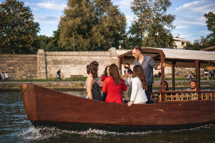 Gondola cruise The Vistula River Krakow private tour up to 12 person
