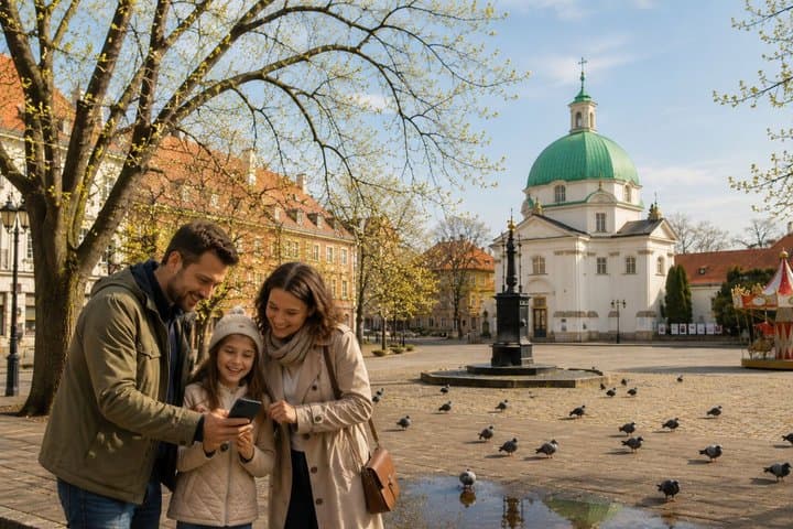 Warsaw Scavenger Hunt & Highlights Self-Guided Walking Tour
