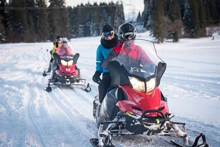 From Zakopane: Tour with Snowmobiles, Cable Car & Hot Springs